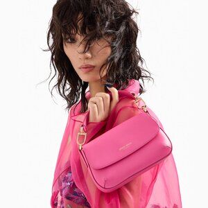 NWT Mini Giorgio Armani la Prima Pink Leather Crossbody Shoulder Bar Purse